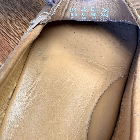 Clarks Brown Leather Bow-Accent Driving Loafers 8 - Picture 4 of 6